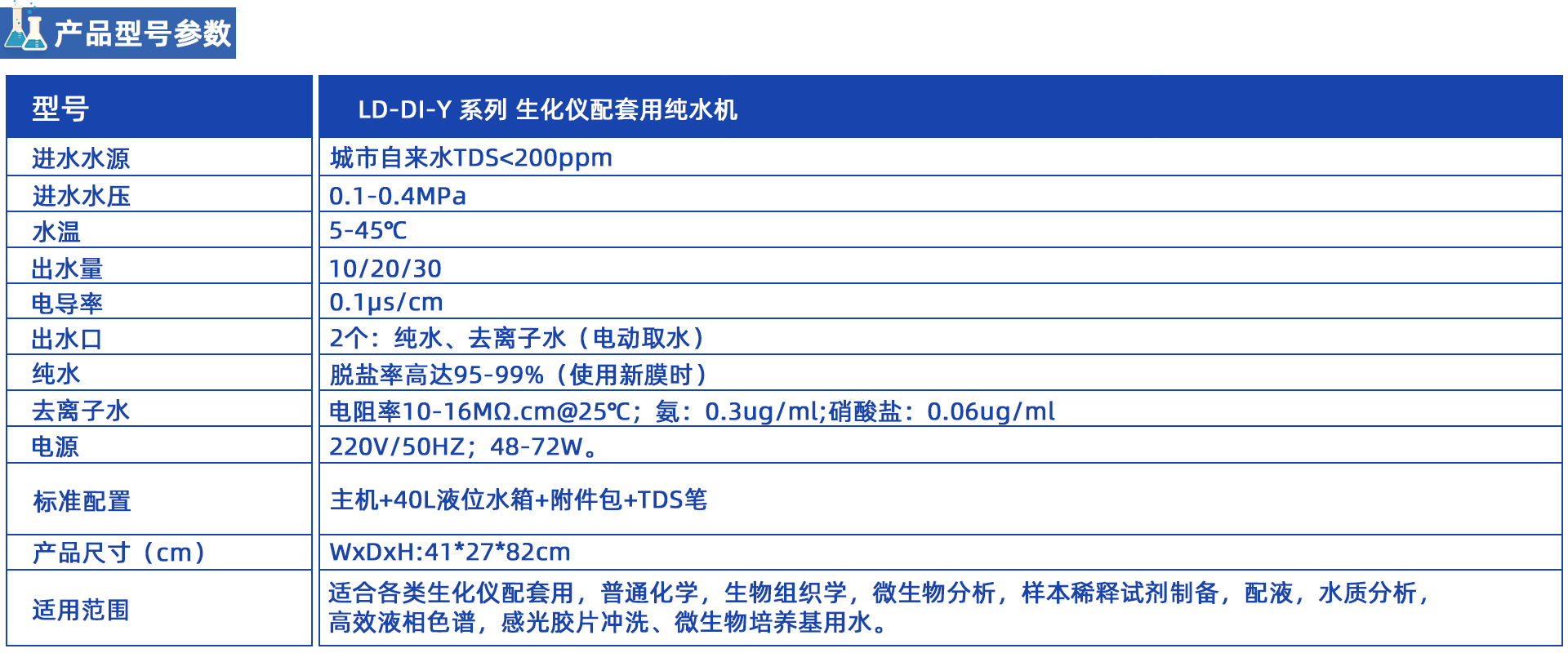 LD-DI-Y生化儀配套用純水機 LD-DI-Y生化儀配套用純水機